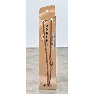NWT Sunburst Rose Gold Butterfly Anklet 9.5" made in USA